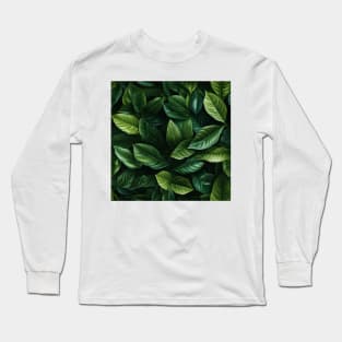 Green Leaves Pattern 10 Long Sleeve T-Shirt